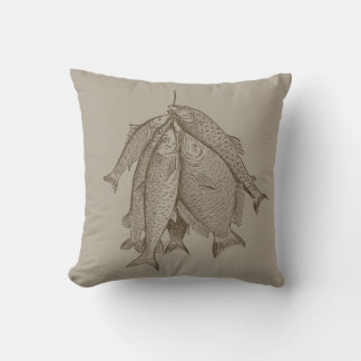 String Of Fish Throw Pillow