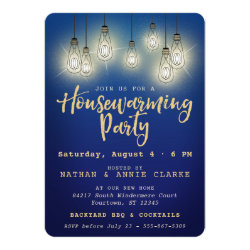 String Of Glowing Lights | Housewarming Party Card