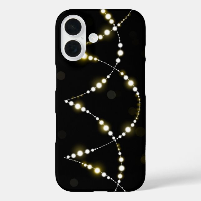 String of Glowing Lights on Black Case-Mate iPhone Case (Back)