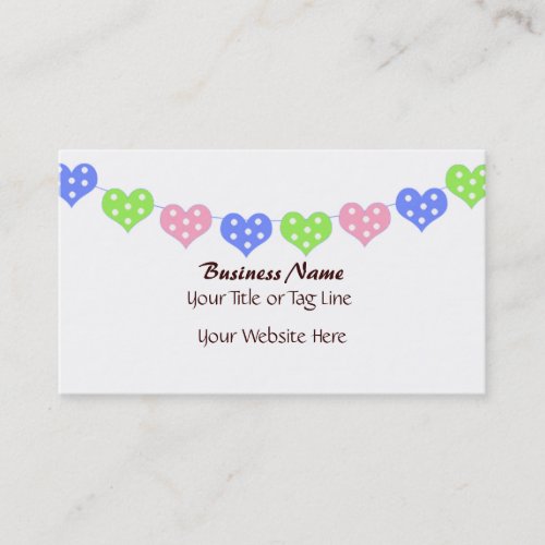 String of Hearts Business Card