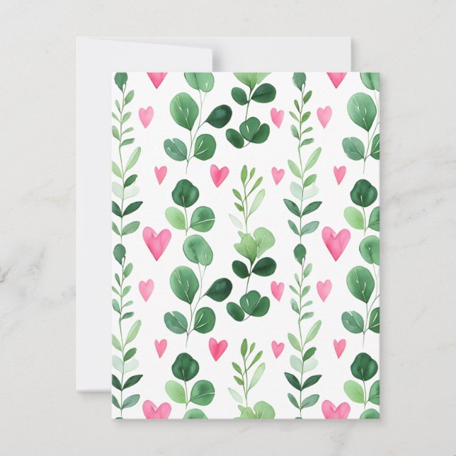 String of Hearts Holiday Card (Front)