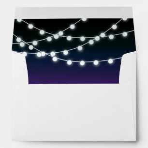 String Of Lights Aglow Borealis Wedding Envelope
