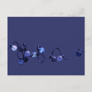 String of Lights Blue Postcard