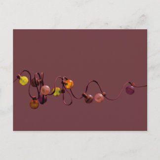 String of Lights Deep Pink Postcard