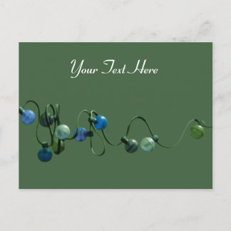 String of Lights Green Postcard