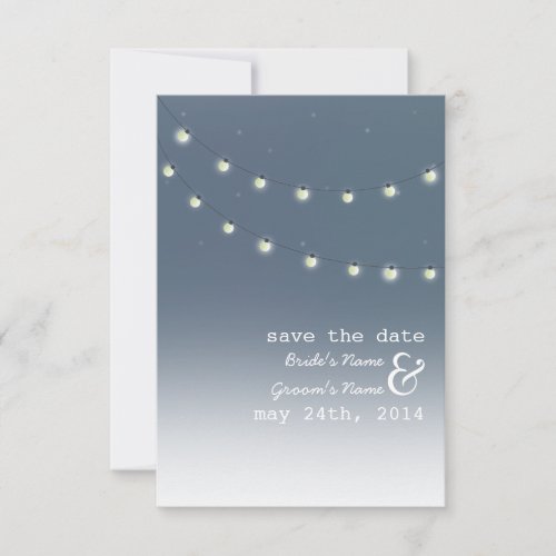 String of Lights Outdoor Evening Save The Date