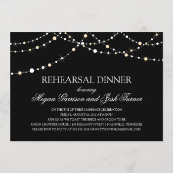 String Of Lights Rehearsal Dinner Invitation by labellarue at Zazzle