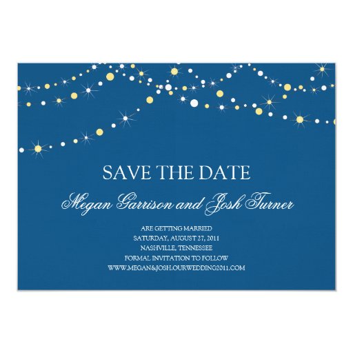 String of Lights Save the Date Card | Zazzle