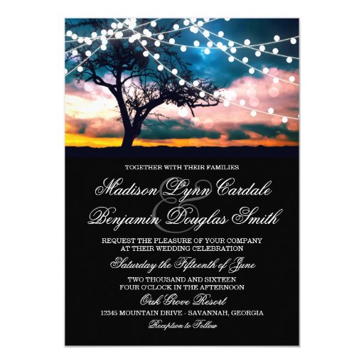 Sunset Themed Wedding Invitations 6