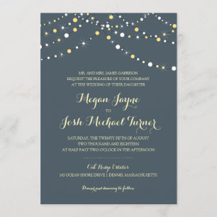 String of Lights Wedding Invitation