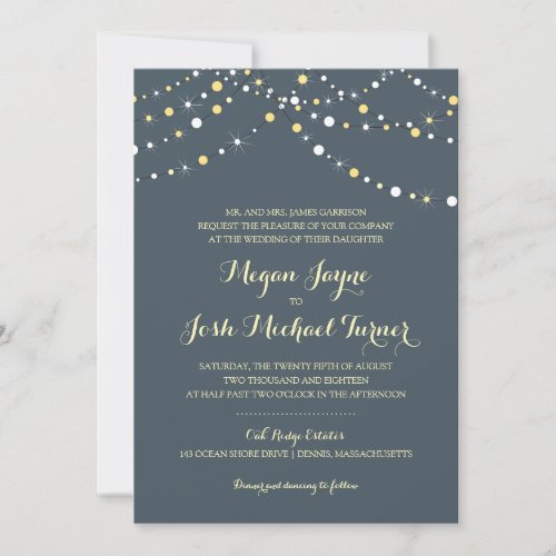 String of Lights  Wedding Invitation