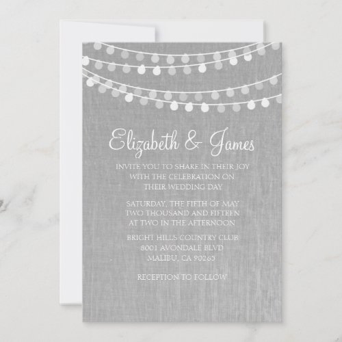 String of Lights Wedding Invitations