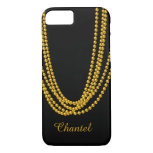 String of Pearls iPhone 7 Case in gold