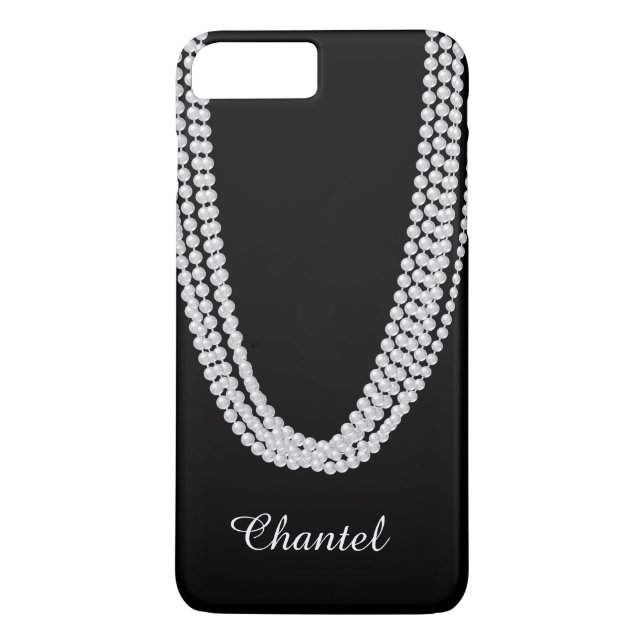 String of Pearls iPhone 7 Plus Case in white (Back)