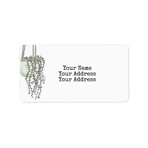 String of Pearls Succulent Label