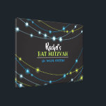 STRING OF STARS Bar Bat Mitzvah Sign-In Board Canvas Print<br><div class="desc">WELCOME! All my designs are ONE-OF-A-KIND original pieces of artwork designed by me! You can only find them here!  Need your hebrew name added to this? No problem,  just email me at Marlalove@hotmail.com</div>