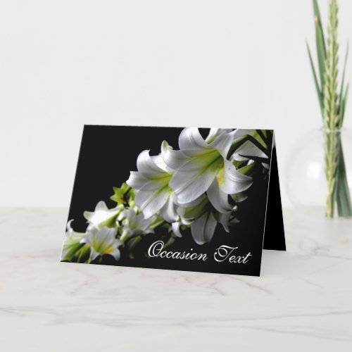 String of White LilyYour Occasion Greeting Card