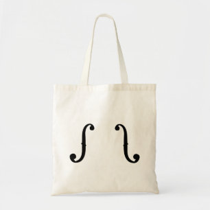 String player f-hole tote bag