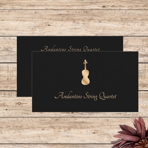 String Quartet Gold Violin Professional   Business Card