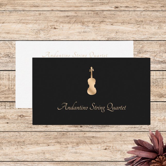 String Quartet Gold Violin Professional Business Card (Creator Uploaded)