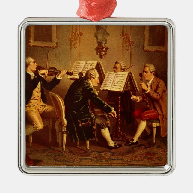 String Quartet Metal Ornament (Front)