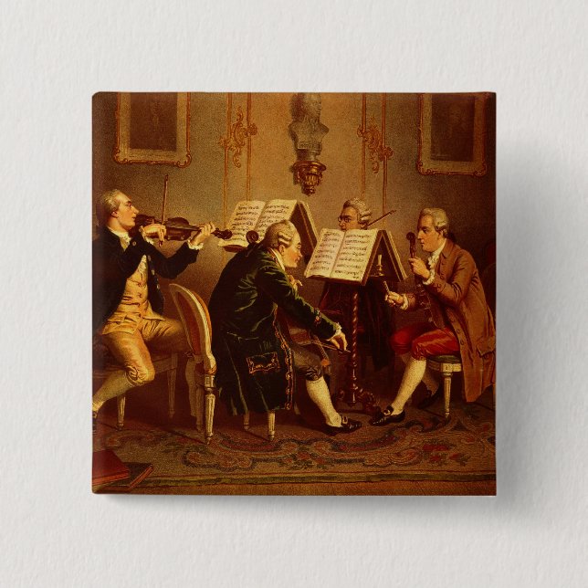 String Quartet Pinback Button (Front)