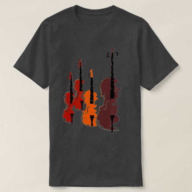 String Quartet wo Violins Viola and Cello  T-Shirt (Design Front)