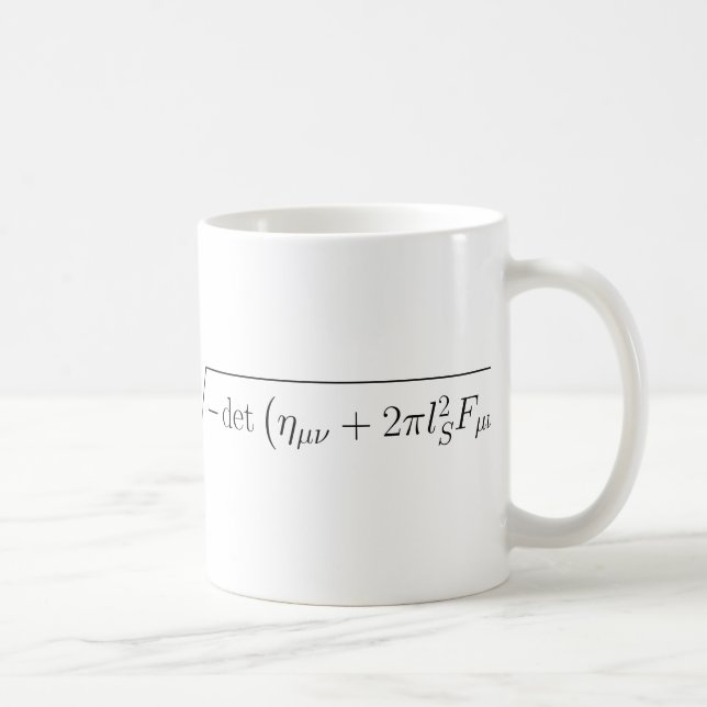 string theory Born-Infeld action Coffee Mug (Right)