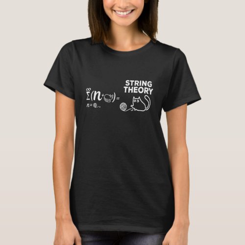 String Theory Equation Cat  Physics Enthusiast Sci T_Shirt