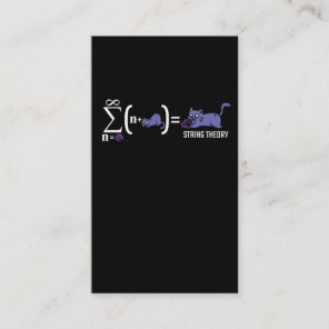 String Theory Kitty Science Physicist Cat lover Business Card