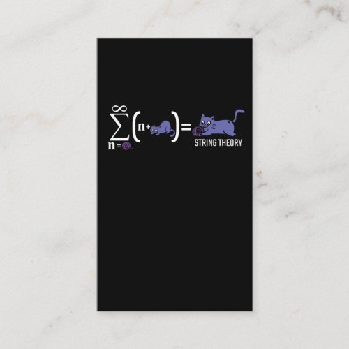 String Theory Kitty Science Physicist Cat lover Business Card