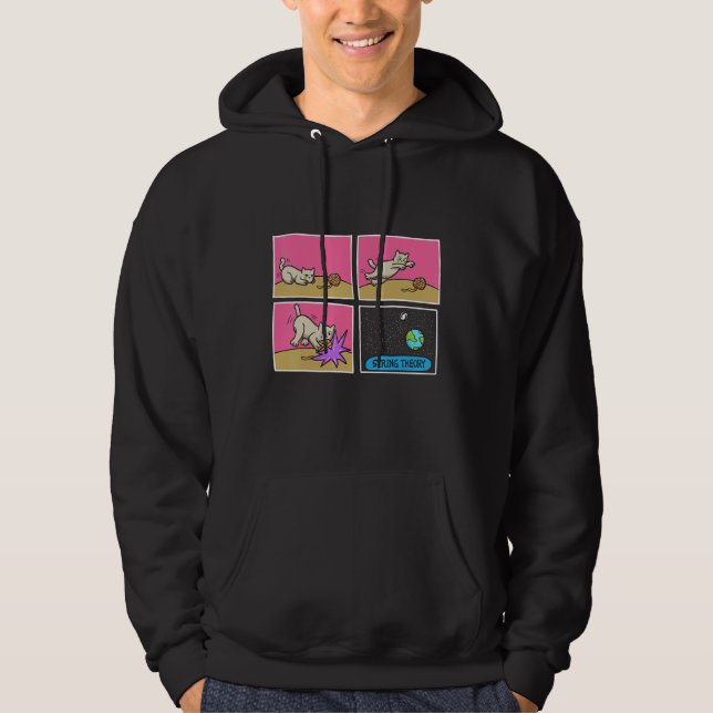 String Theory Physicist Science  Cat Owner Physics Hoodie (Front)