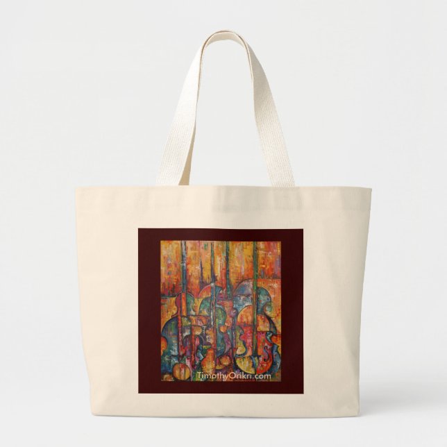 Stringed Instrument Art Tote Bag (Front)