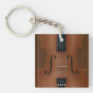 Stringed Instrument Cello Violin Viola Detail Keychain
