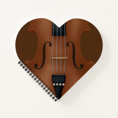 Stringed Instrument Cello Violin Viola Heart Notebook