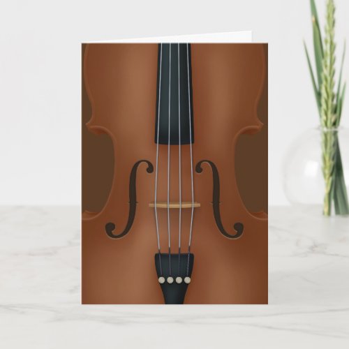Stringed Instrument Detail Violin Viola  Cello Note Card