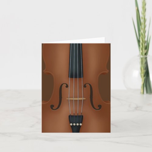 Stringed Instrument Detail Violin Viola  Cello Thank You Card