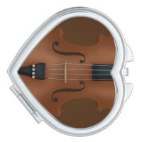 Stringed Musical Instrument Cello Violin Viola Compact Mirror