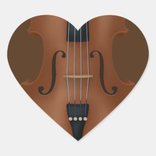 Stringed Musical Instrument Cello Violin Viola Heart Sticker