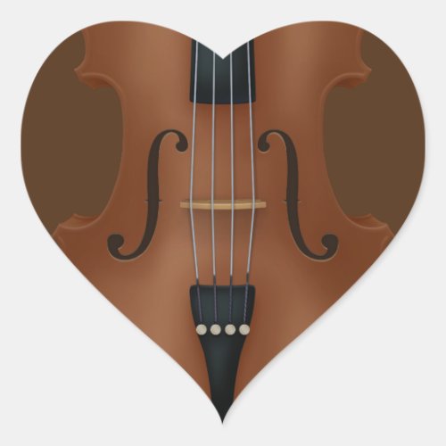 Stringed Musical Instrument Cello Violin Viola Heart Sticker