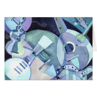 Elegant 50 Violin Blank Card