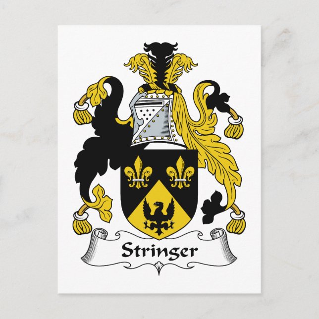 Stringer Family Crest Postcard (Front)