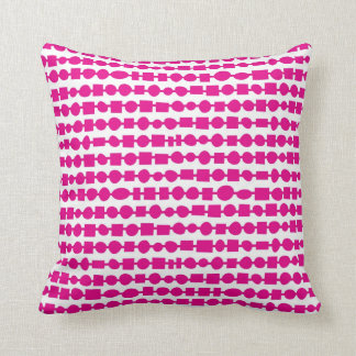 Stringing it Along-Fuchsia Throw Pillow