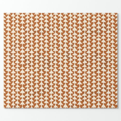 Strings of Arrows on Terracotta Wrapping Paper