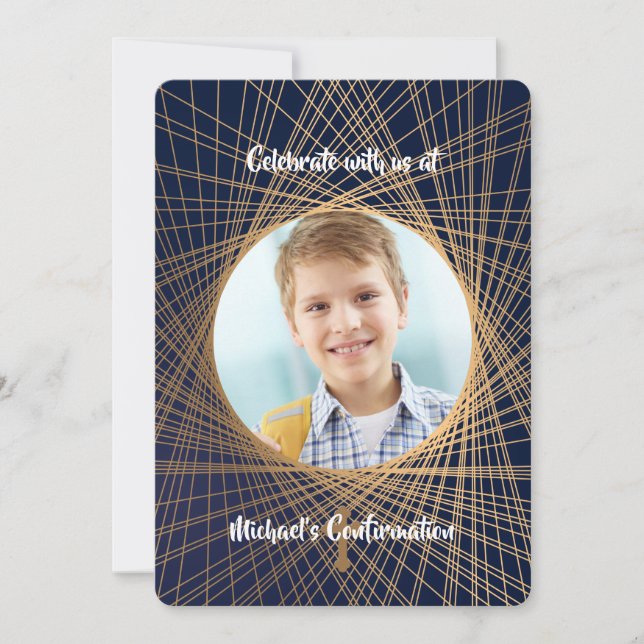 Strings of Faith Photo Confirmation Invitation (Front)