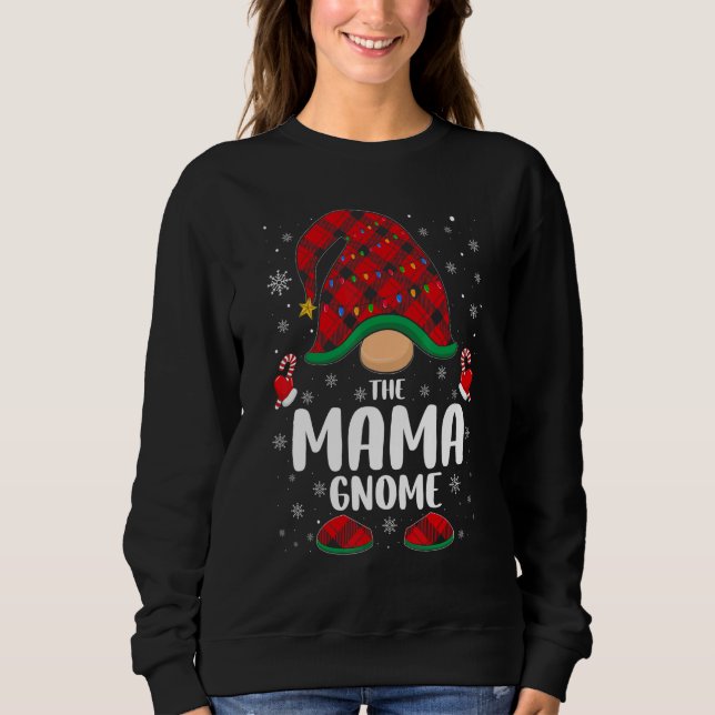 Strings of Lights Wraped Mama Gnomes   Sweatshirt (Front)