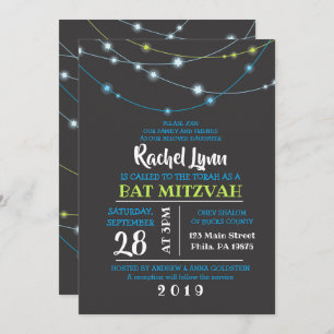STRINGS OF STARS Bar Bar Mitzvah Invitation
