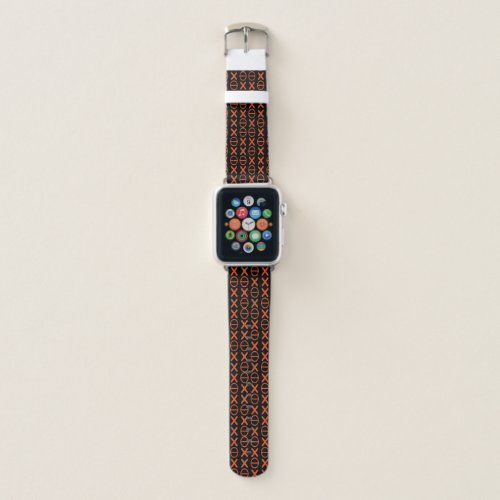 Strings of Symbols Design on Custom Color Apple Watch Band