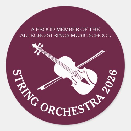 Strings school violin musical concert stickers