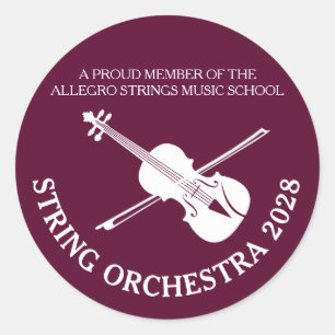 Strings school violin musical concert stickers
